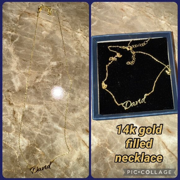 “David” 16” 14K Gold Filled Name Necklace/Chain - Picture 1 of 4